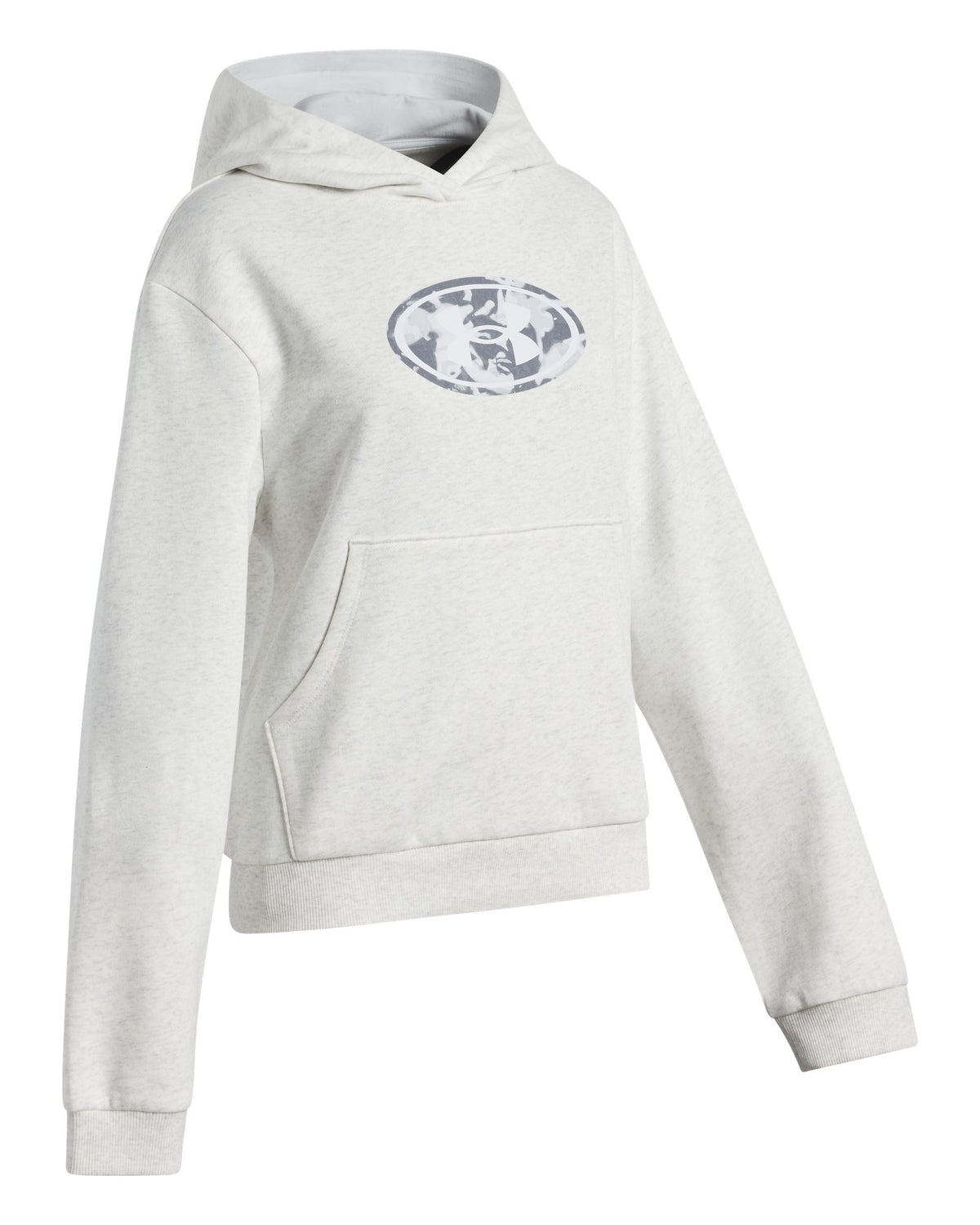 UA Big Logo Print Fill Girls' Hoodie - Gray