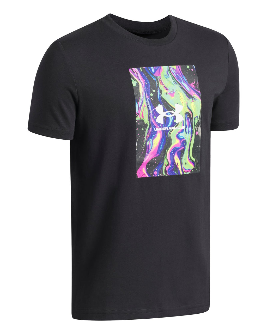 UA Multi Color Photo Boys' Short Sleeve - Black