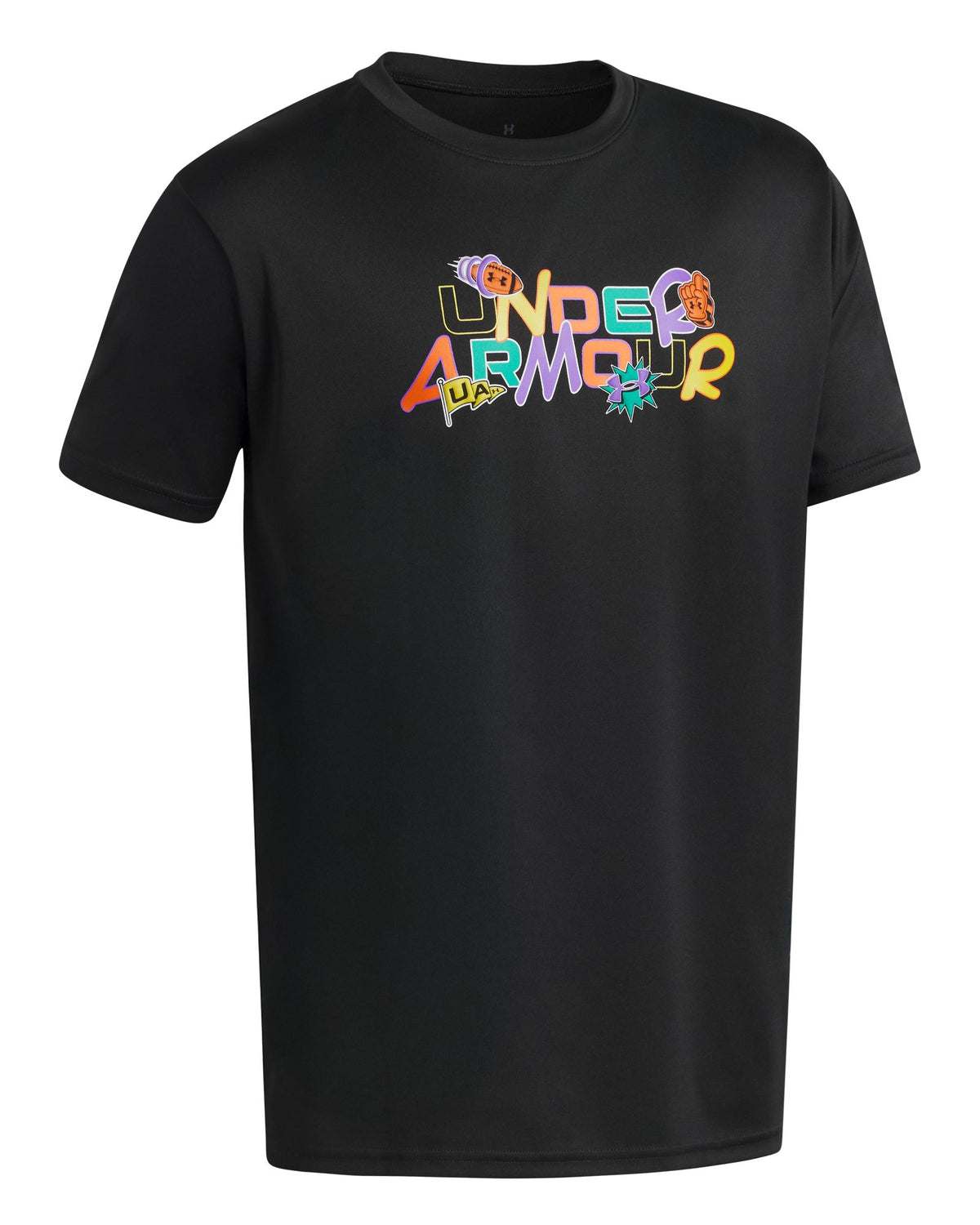 UA Tech™ Graphic Patches Boys' Short Sleeve - Black