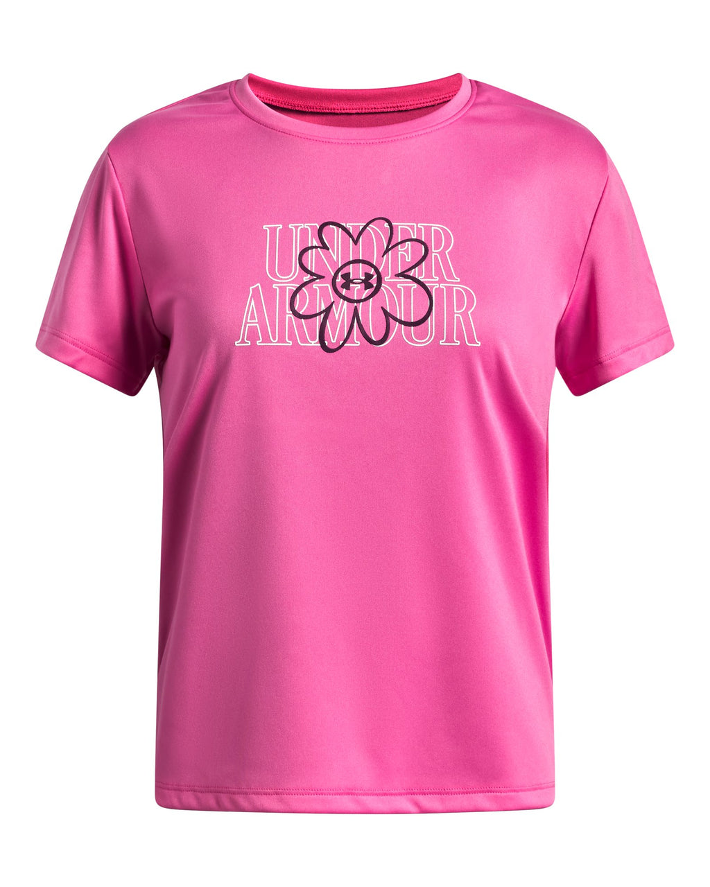 UA Tech™ Flower Graphic Girls' Short Sleeve - Pink