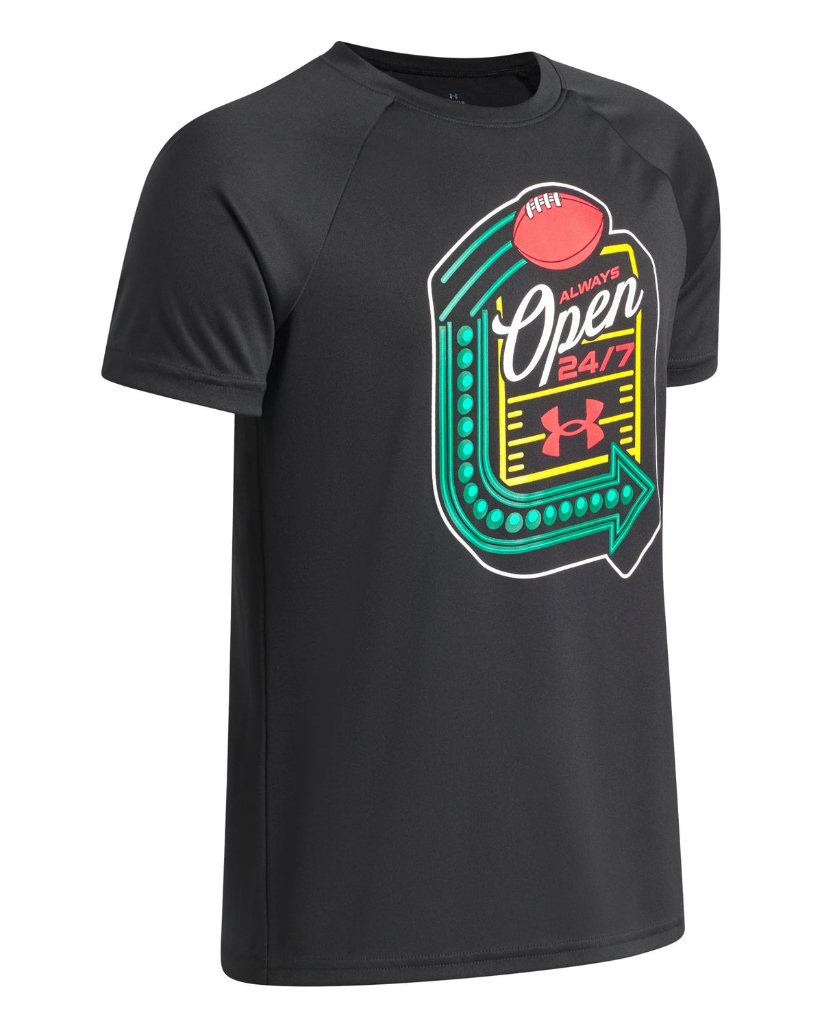 UA Tech™ Always Open Football Boys' Short Sleeve - Black
