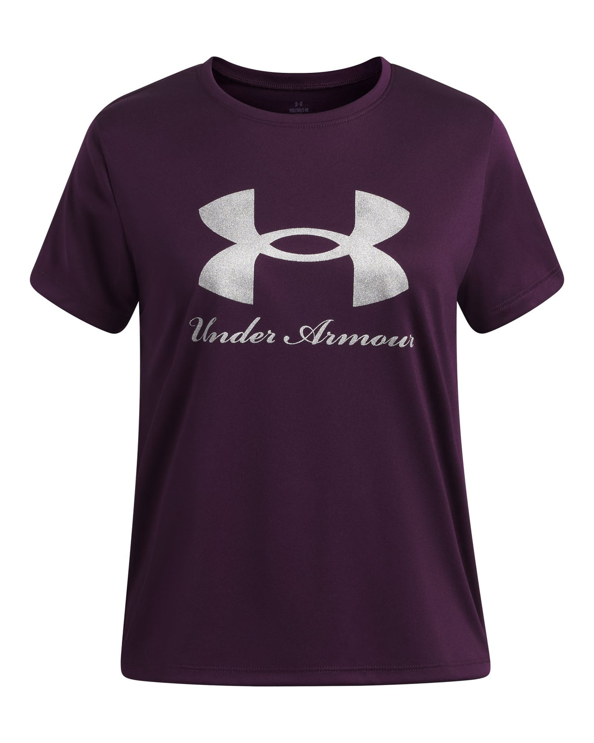 UA Tech™ Big Logo Shimmer Graphic Girls' Short Sleeve - Purple