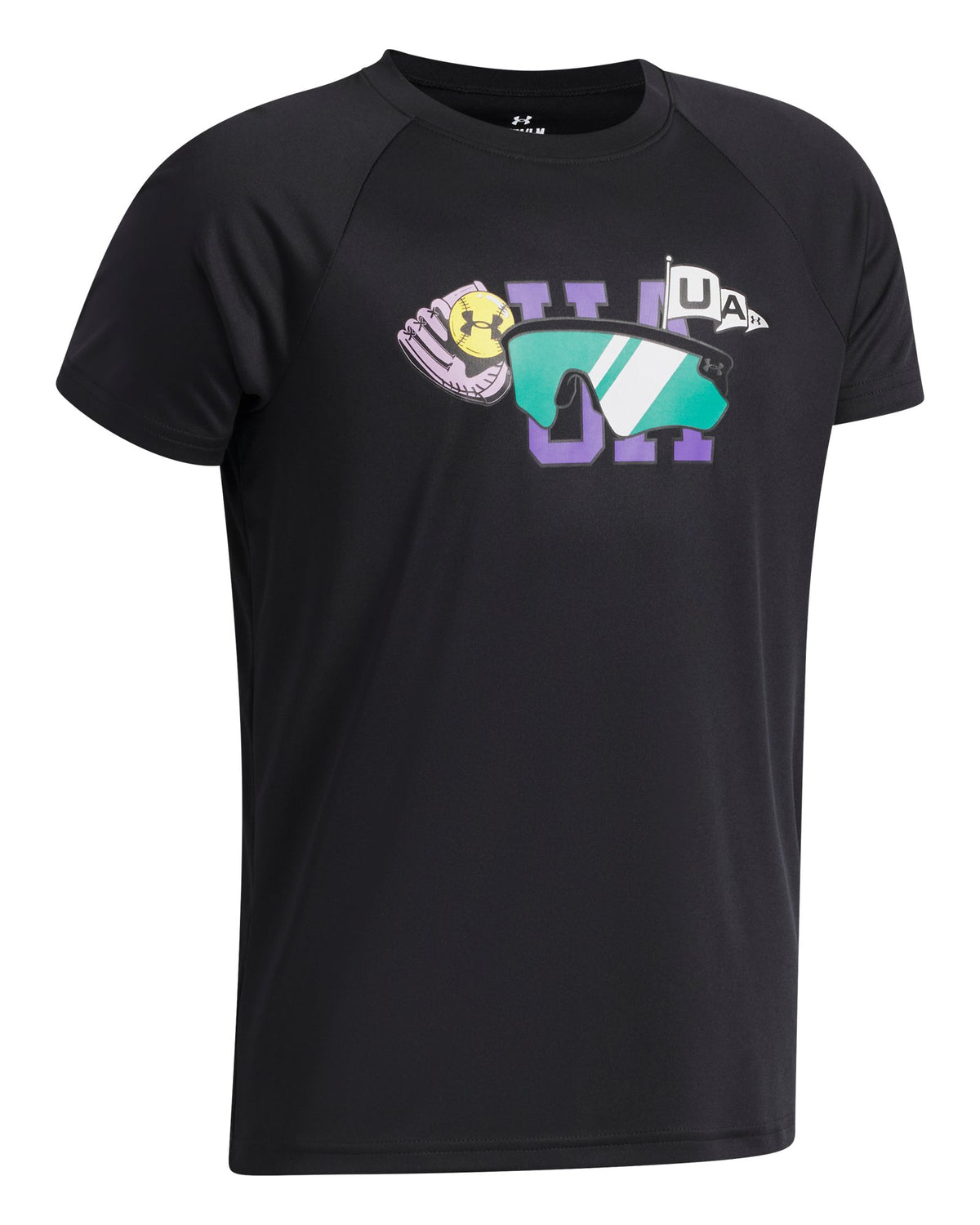 UA Patch Graphic Boys' Short Sleeve - Black
