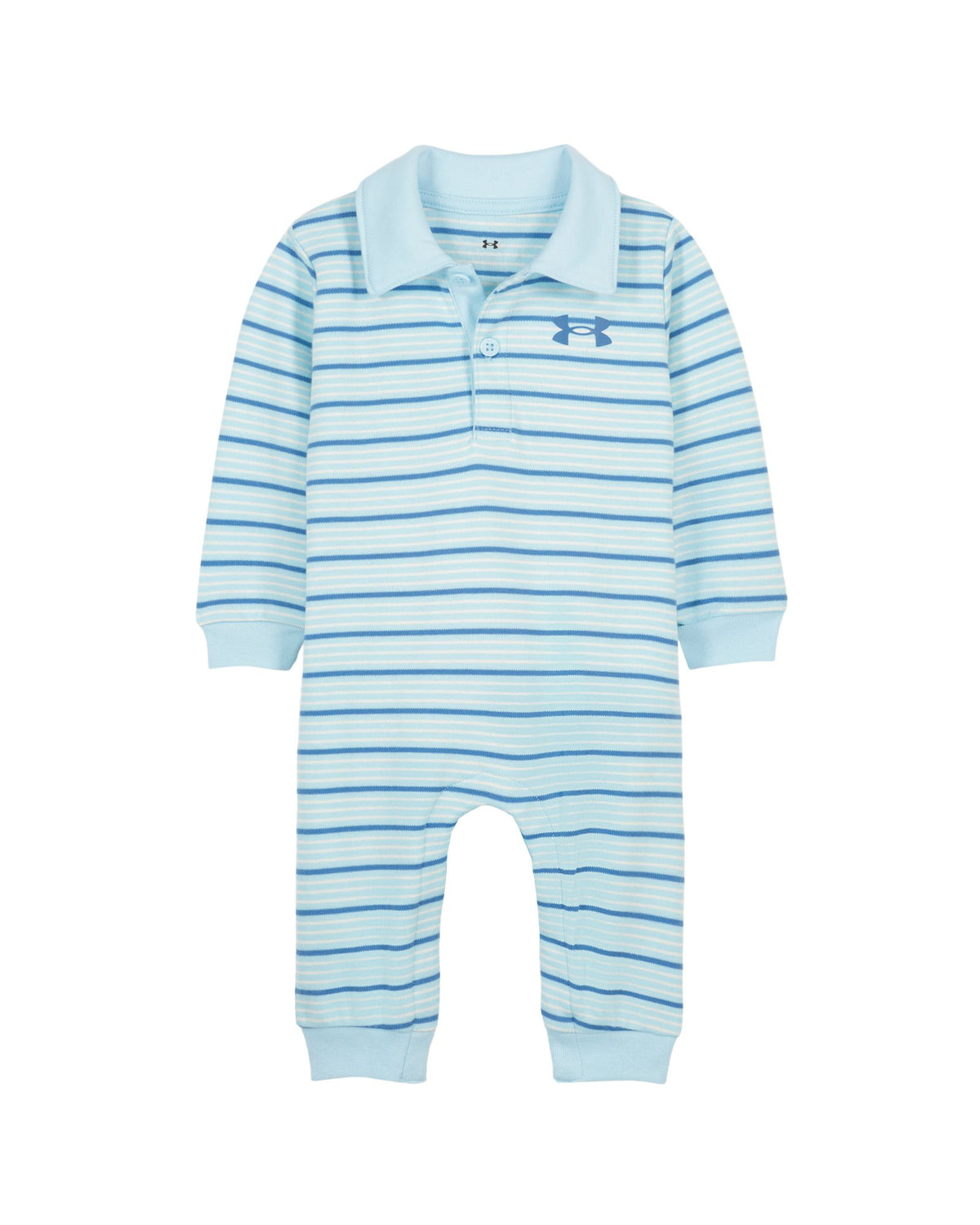 UA Stripe Newborn Boys' Polo Coverall - Blue