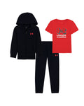 UA 3-Piece Infant Boys' Full-Zip Hoodie Set - Black