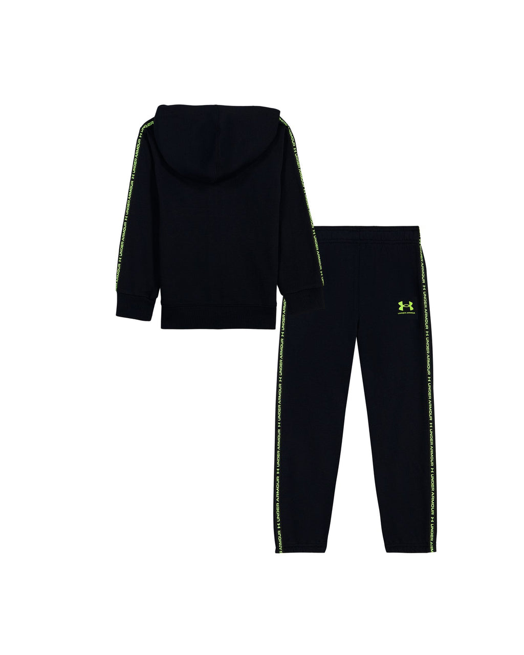 UA Rival Logo Tape Trim Little Boys' Set - Black