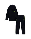 UA Rival Logo Tape Trim Little Boys' Set - Black