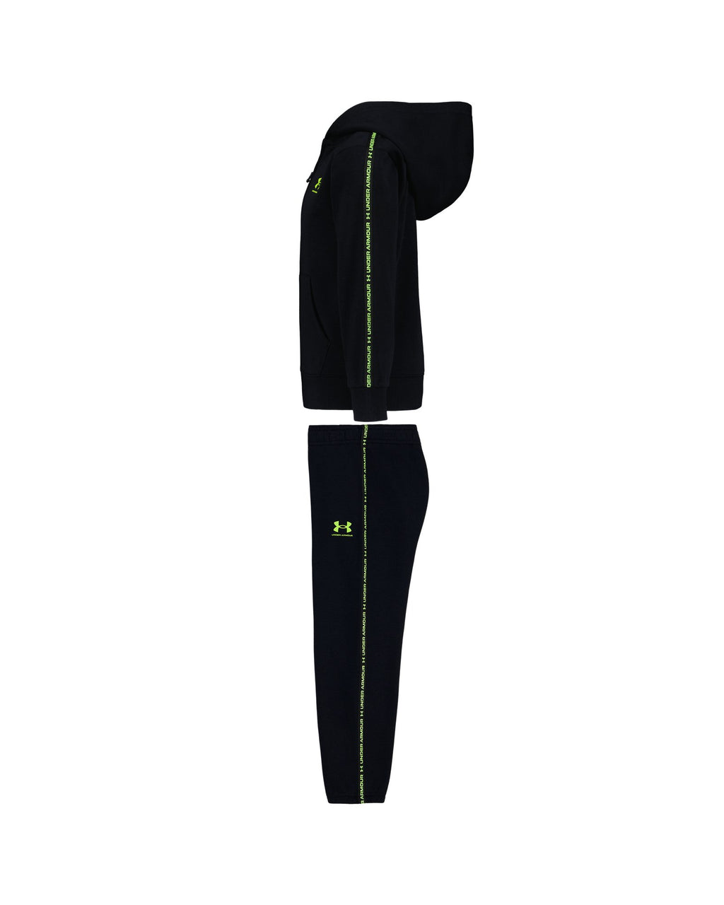 UA Rival Logo Tape Trim Little Boys' Set - Black