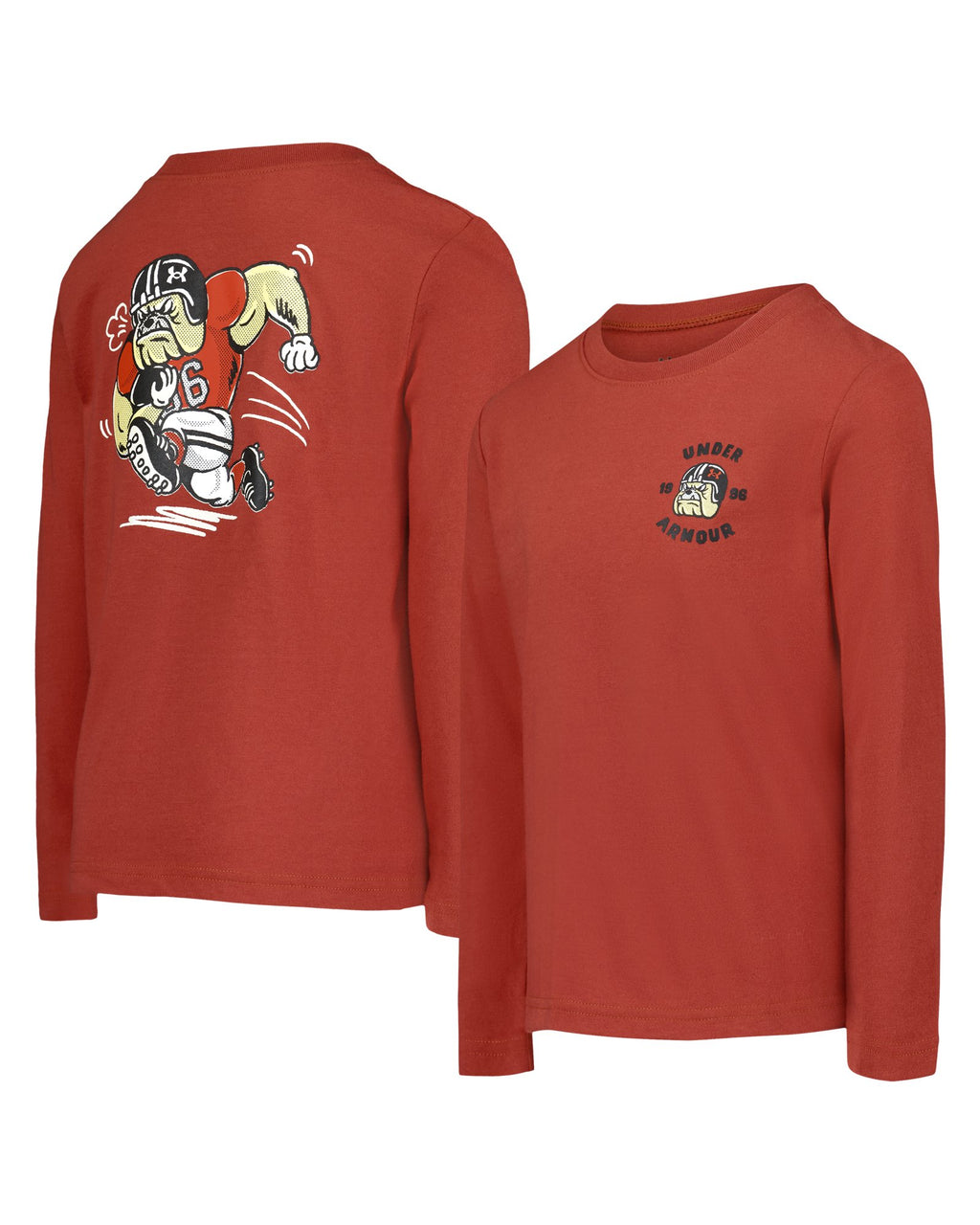 UA Bulldog Little Boys' Long Sleeve - Red
