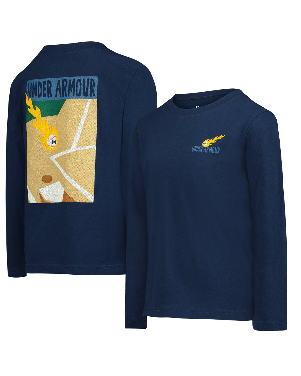 UA Fastball Little Boys' Long Sleeve - Blue