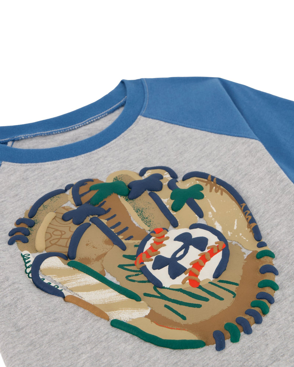 UA Baseball Glove Logo Toddler Boys' T-Shirt - Gray