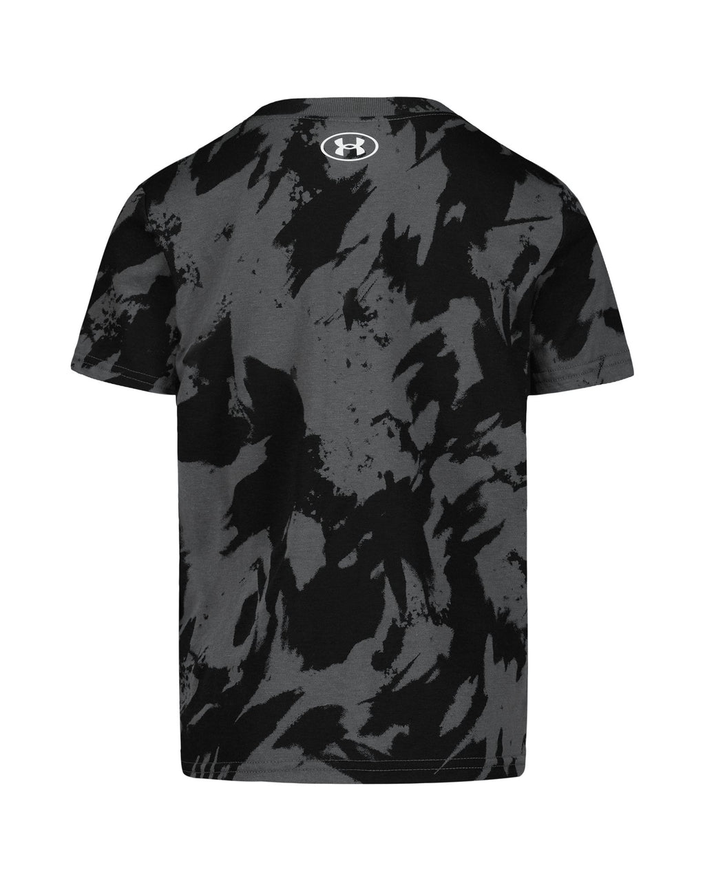 UA Plume Wave Print Logo Little Boys' T-Shirt - Black