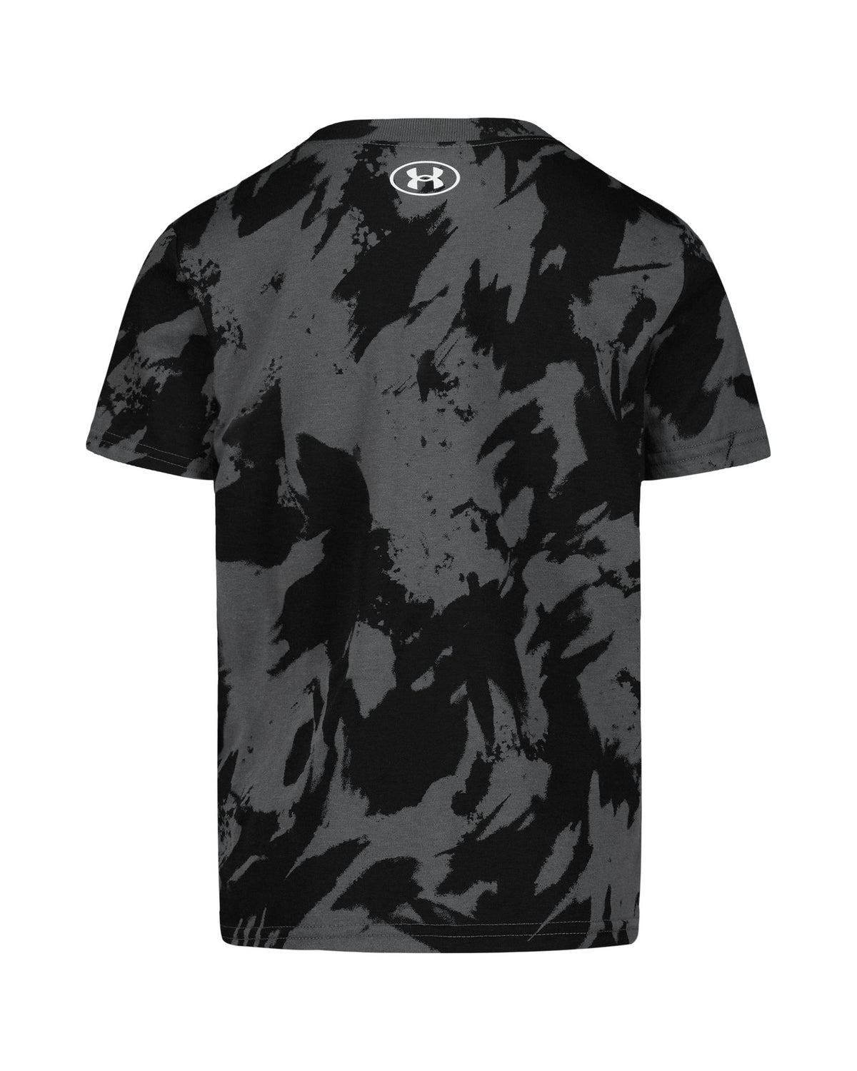 UA Plume Wave Print Logo Little Boys' T-Shirt - Black