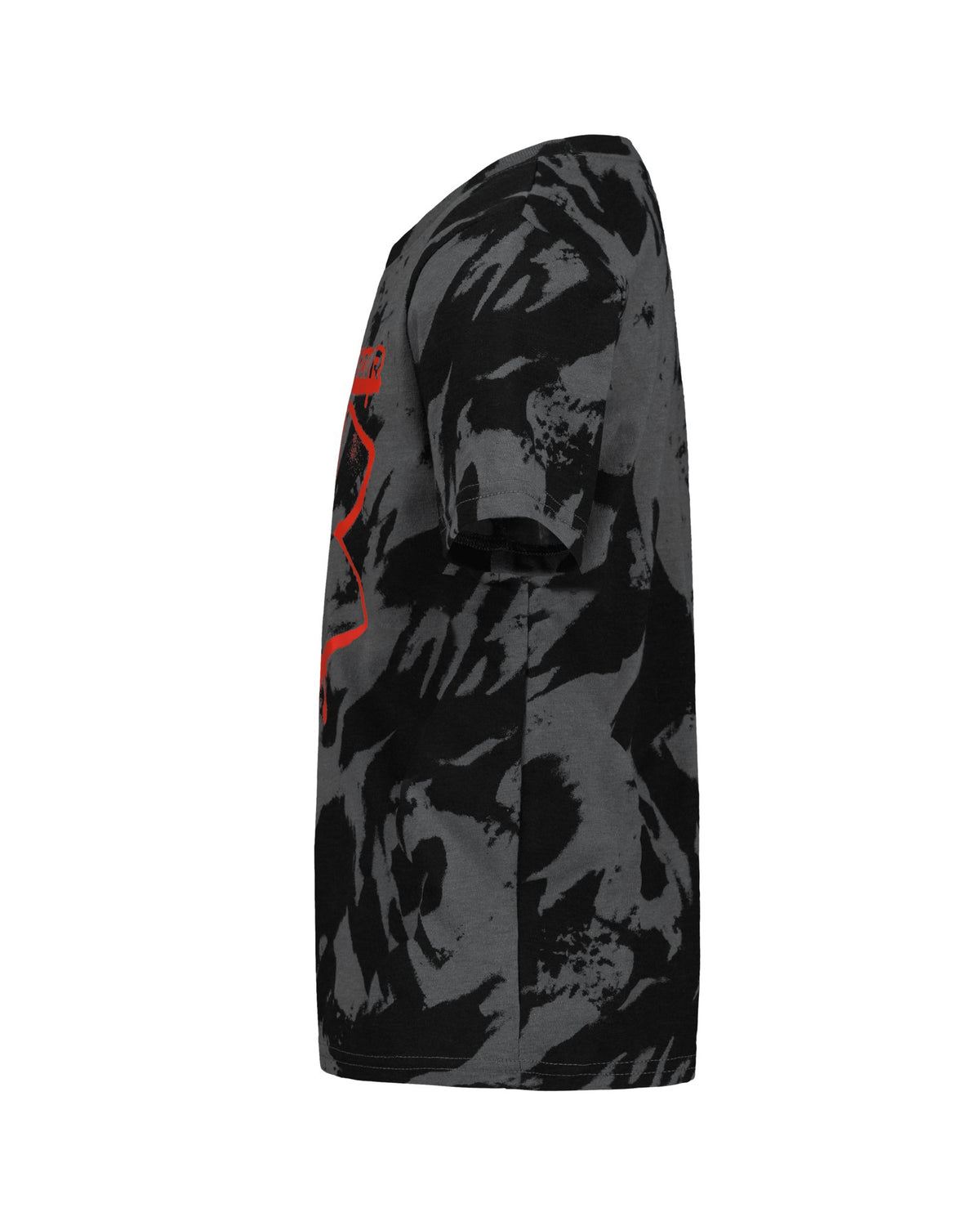 UA Plume Wave Print Logo Little Boys' T-Shirt - Black