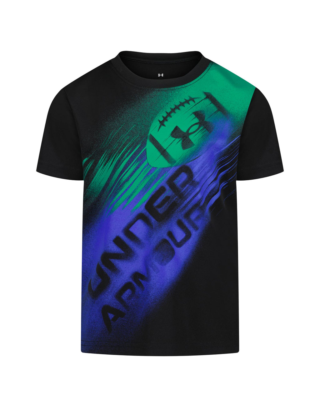 UA Tech™ Football Logo Little Boys' Short Sleeve - Black