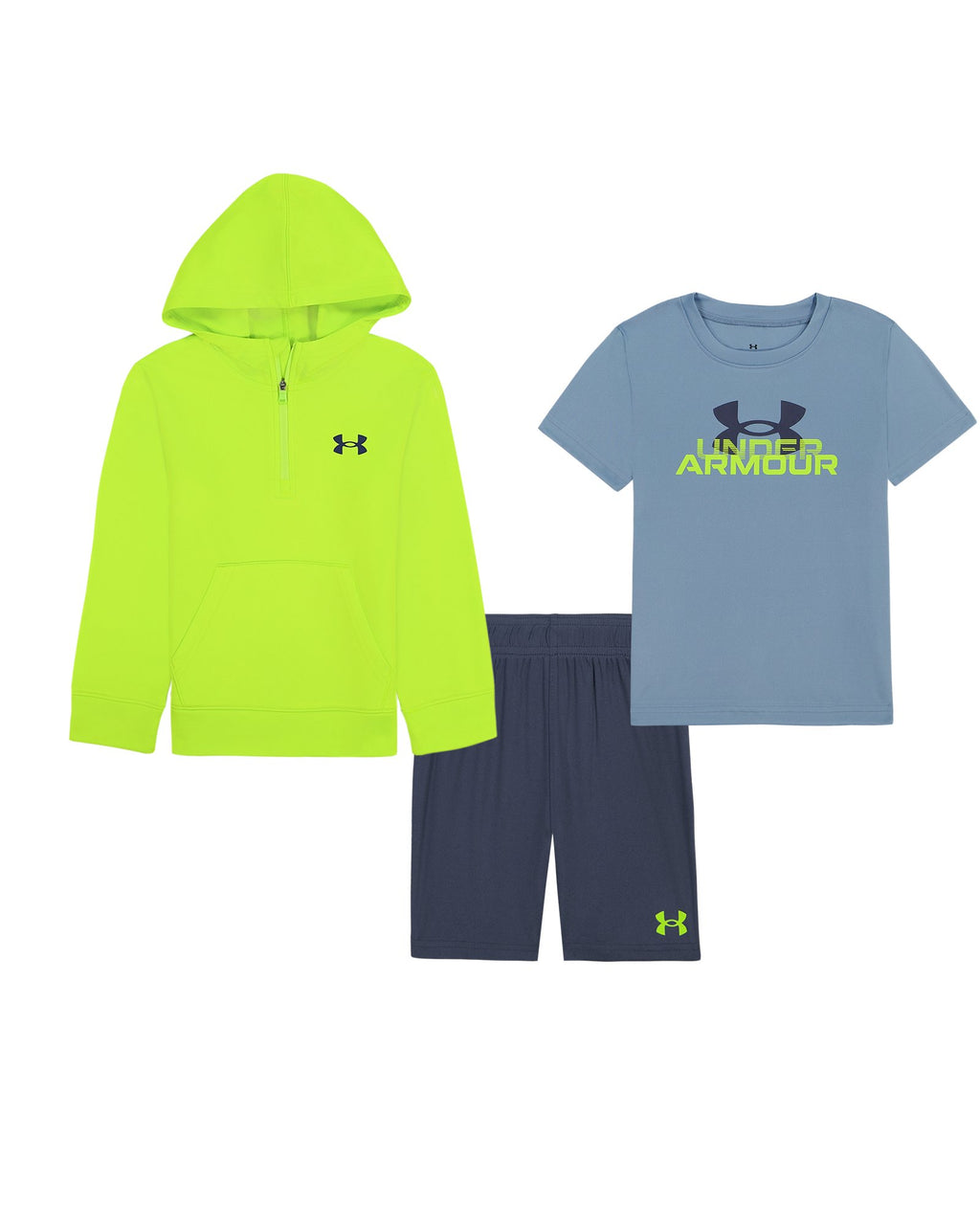 UA 3-Piece Little Boys' Hoodie Set - Green