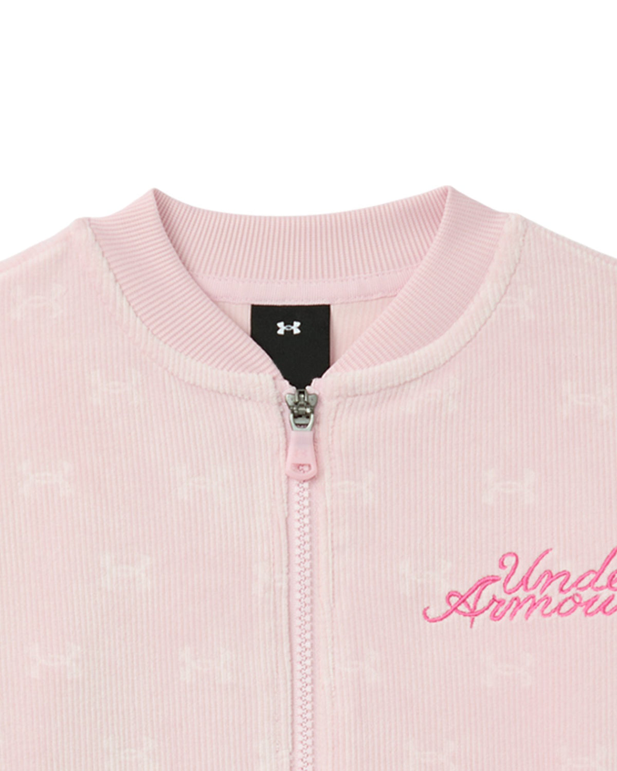 UA Rib Velour Bomber Little Girls' Set - Pink