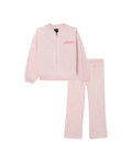 UA Rib Velour Bomber Toddler Girls' Set - Pink