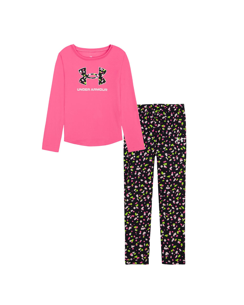 UA Printed Little Girls' Long Sleeve & Leggings Set - Pink