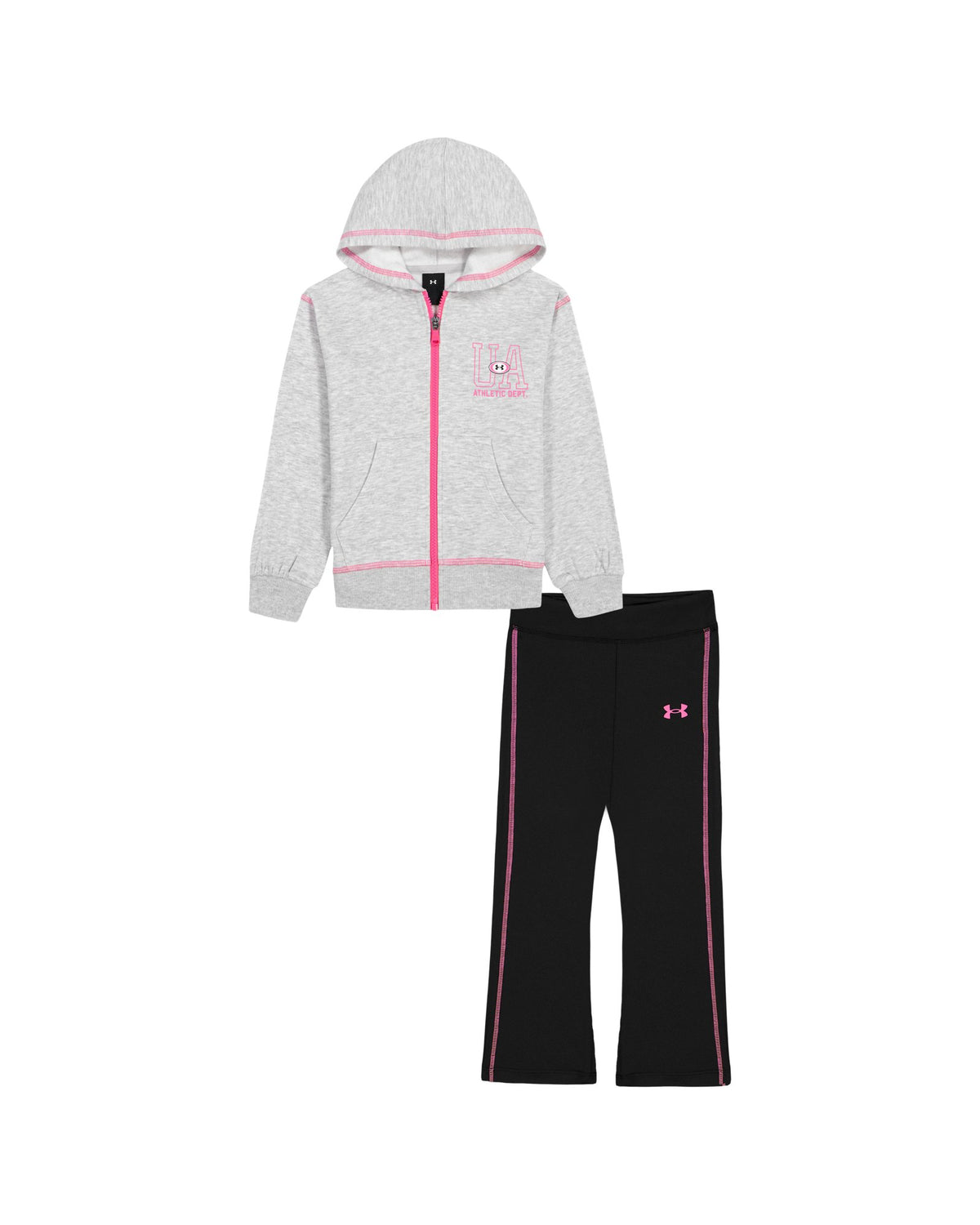 UA Rival Fleece Little Girls' Set - Gray