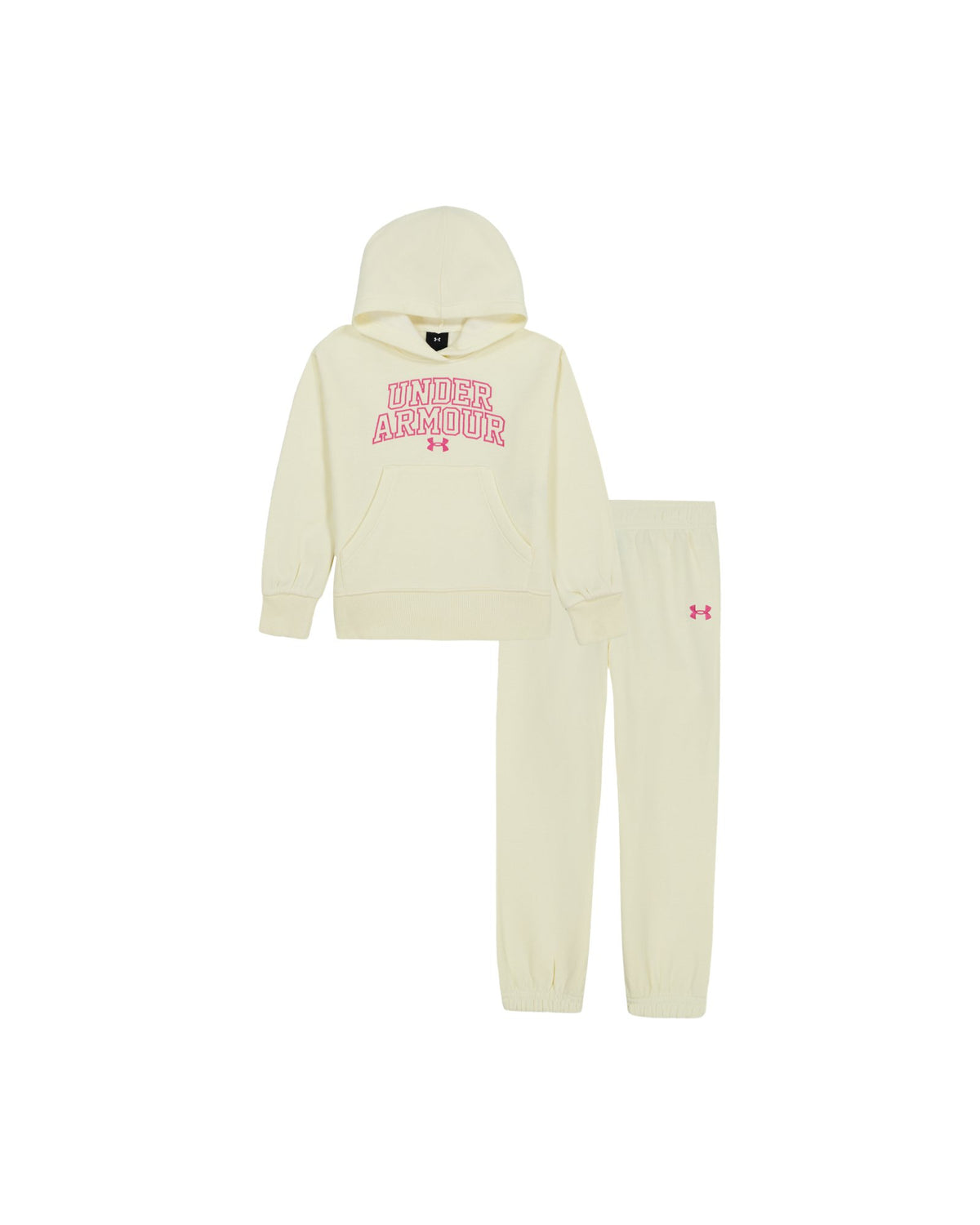 UA Rival Fleece Little Girls' Set - White