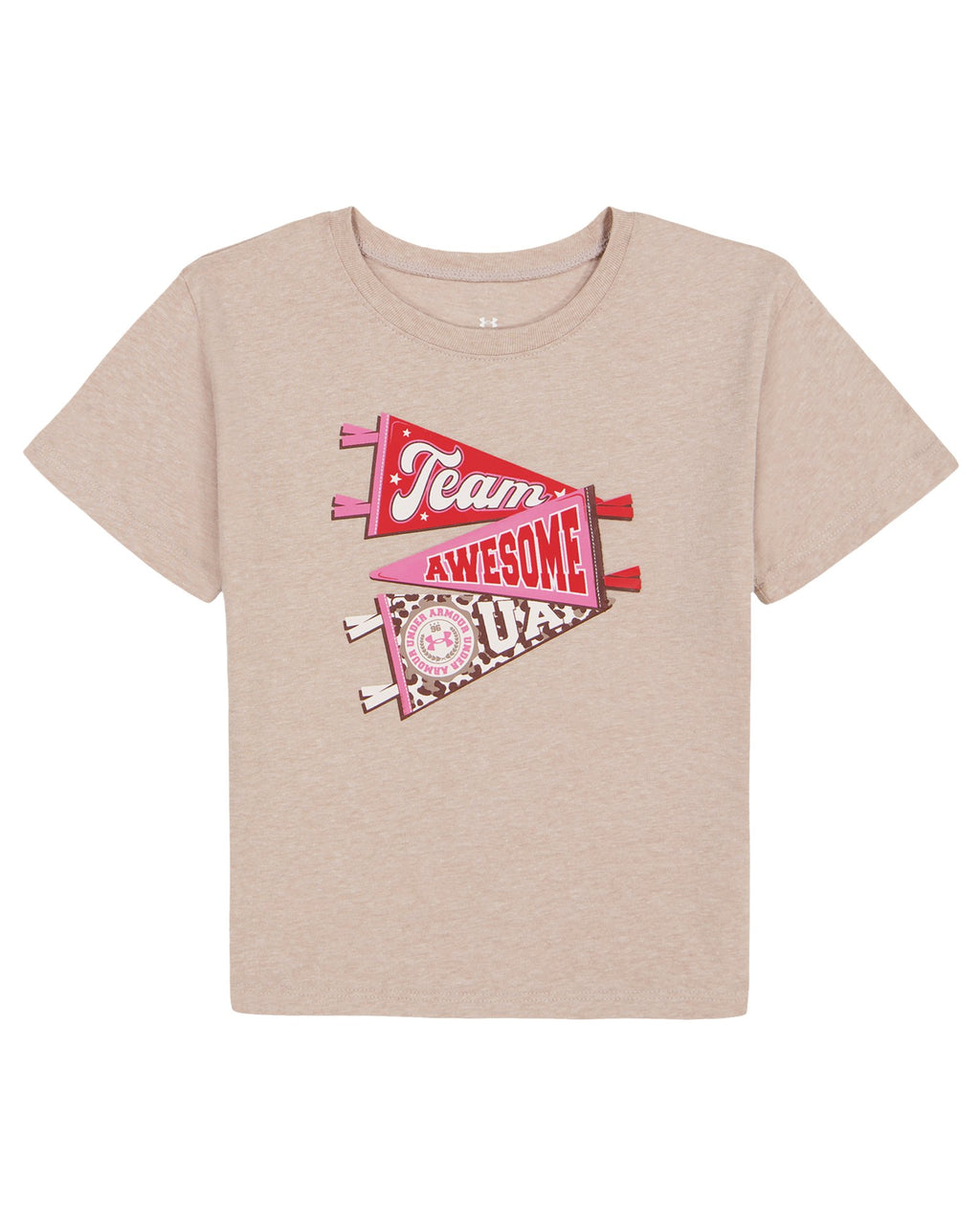 UA Team Awesome Little Girls' T-Shirt - Pink