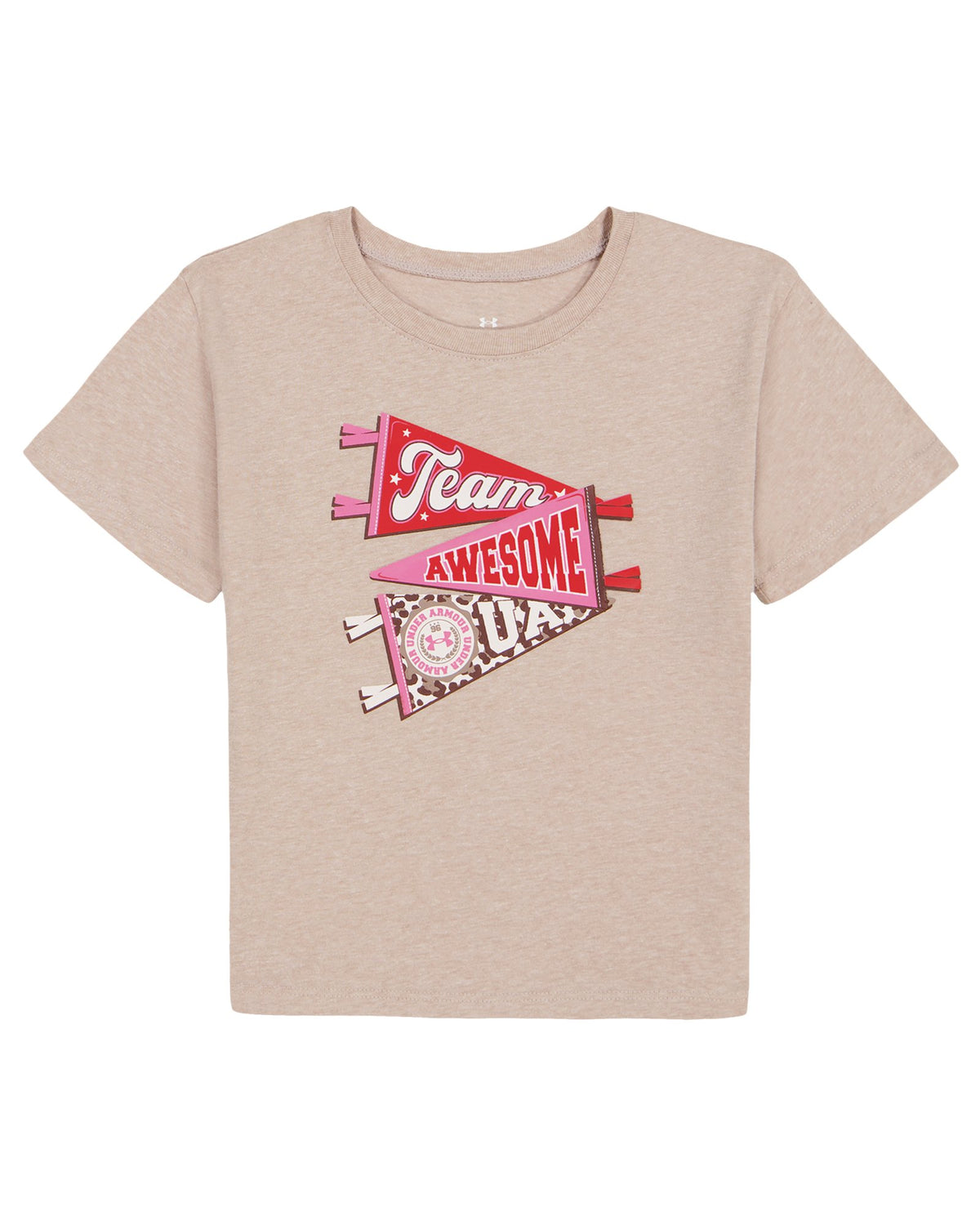 UA Team Awesome Little Girls' T-Shirt - Pink
