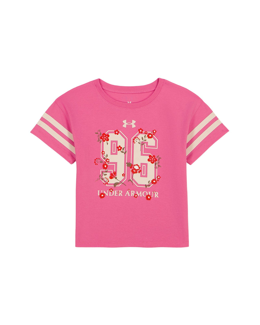 UA Floral Varsity Little Girls' T-Shirt - Pink