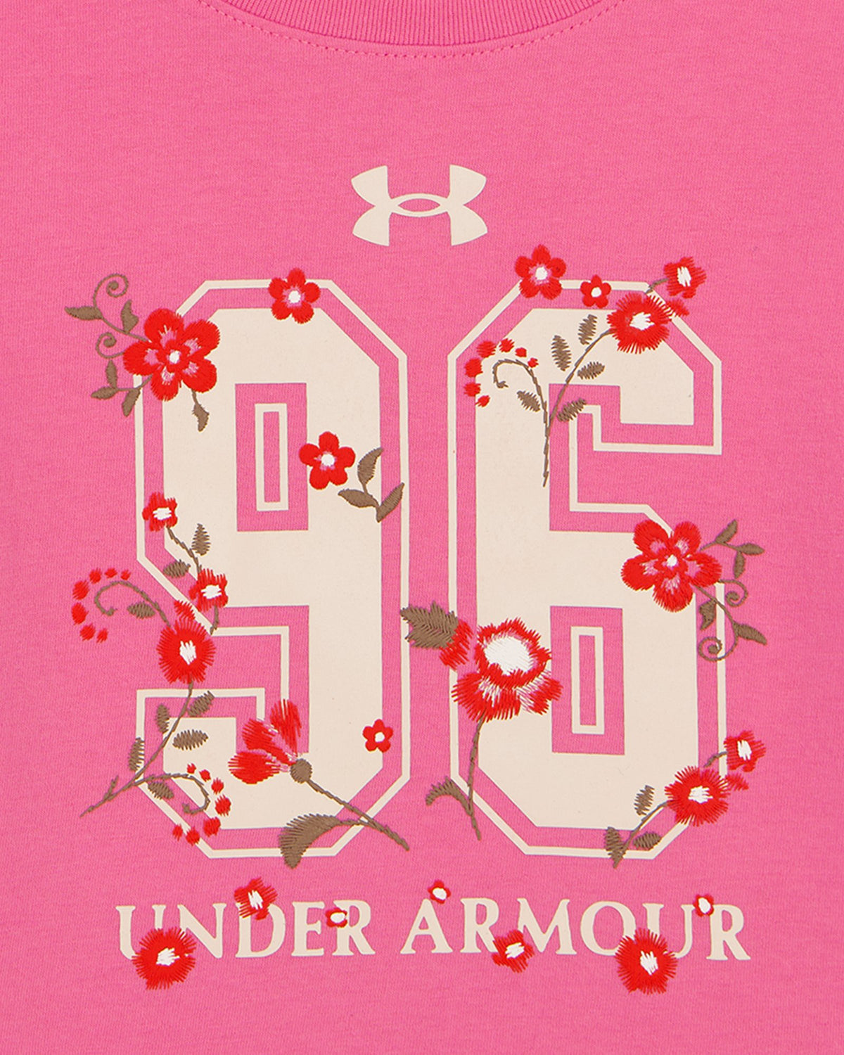 UA Floral Varsity Little Girls' T-Shirt - Pink