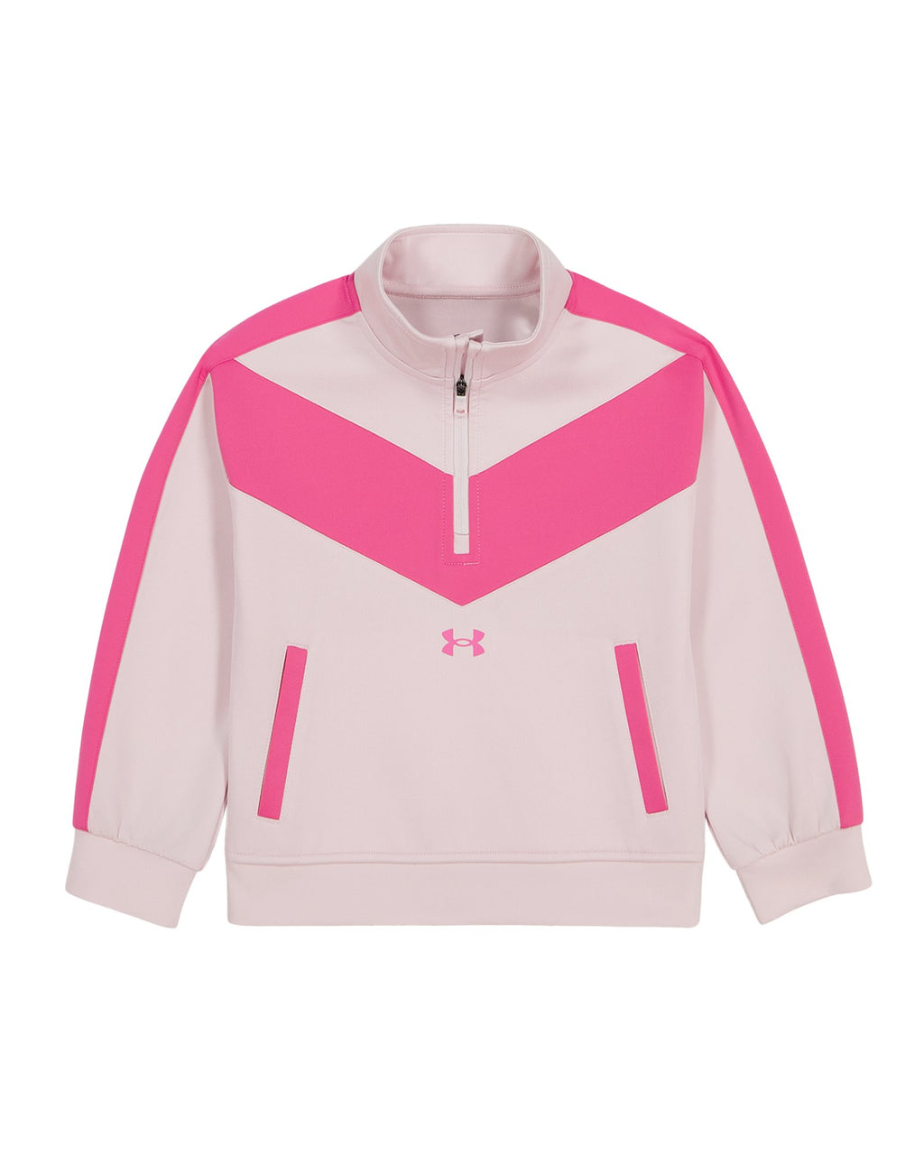 UA Colorblock Stretch Toddler Girls' ¼ Zip - Pink