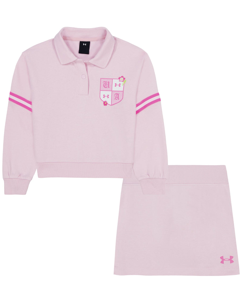 UA Rugby Little Girls' Skort Set - Pink