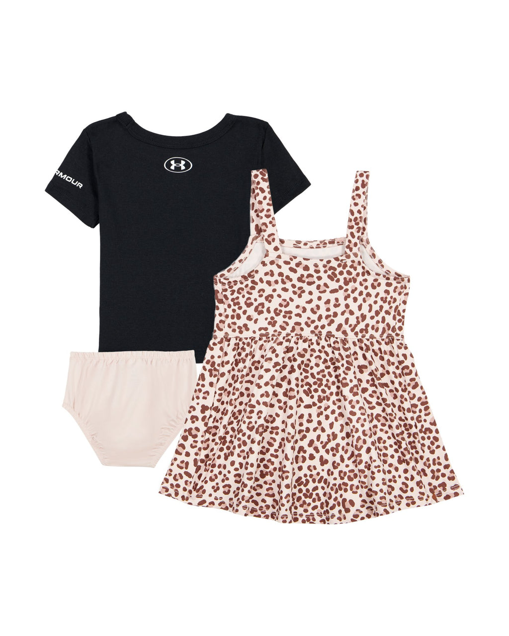 UA Baby Tee & Printed Dress Infant Girls' 3-Piece Set - Pink