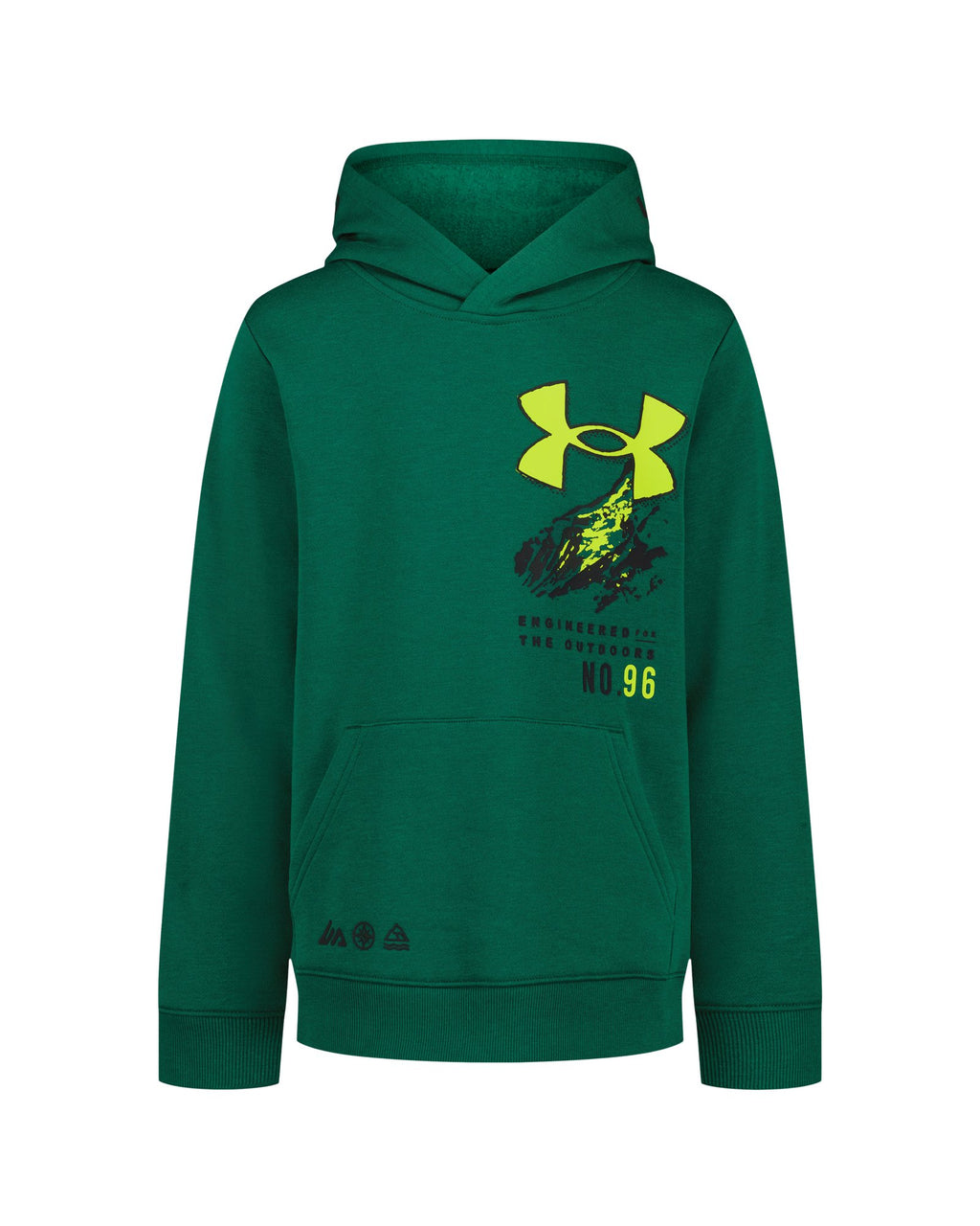 UA Coordinates Fleece Logo Boys' Hoodie - Green