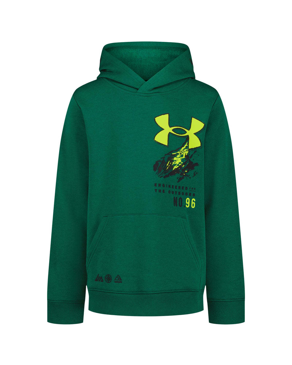 UA Coordinates Fleece Logo Boys' Hoodie - Green