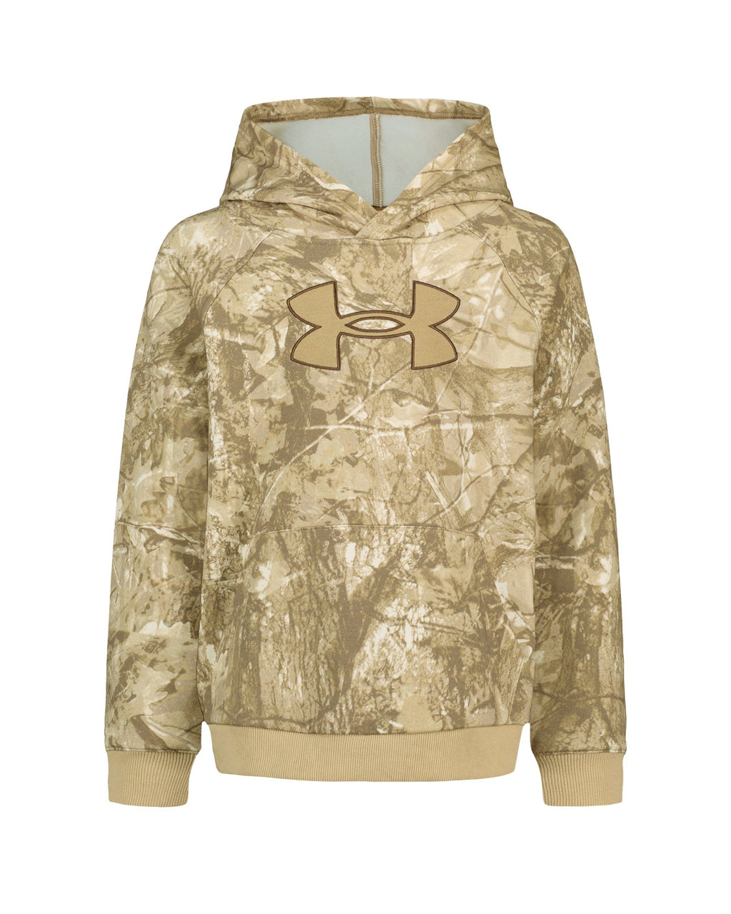 UA Printed Logo Fleece Boys' Hoodie - Brown