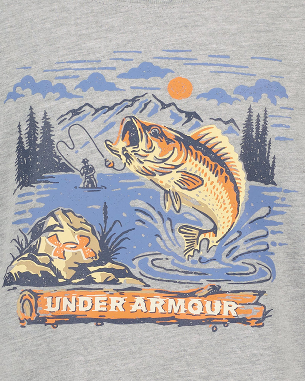 UA Hooked Cuff Boys' Long Sleeve - Gray