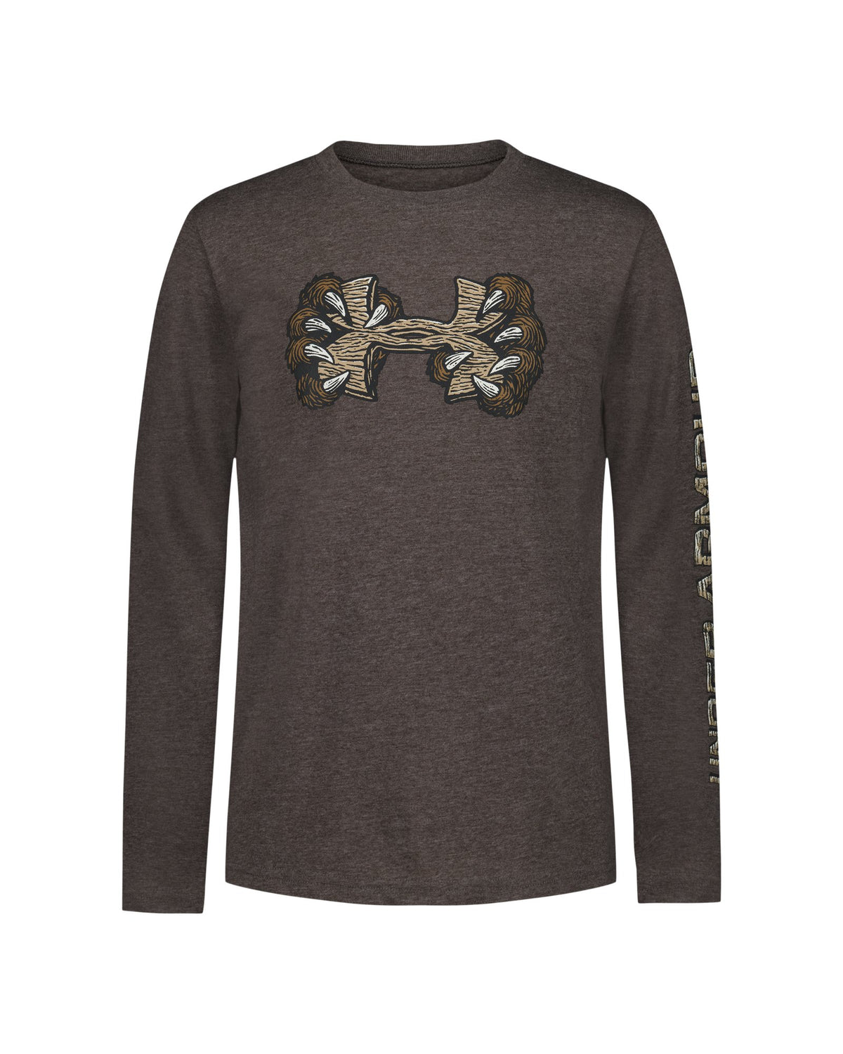 UA Bear Claw Boys' Long Sleeve - Brown
