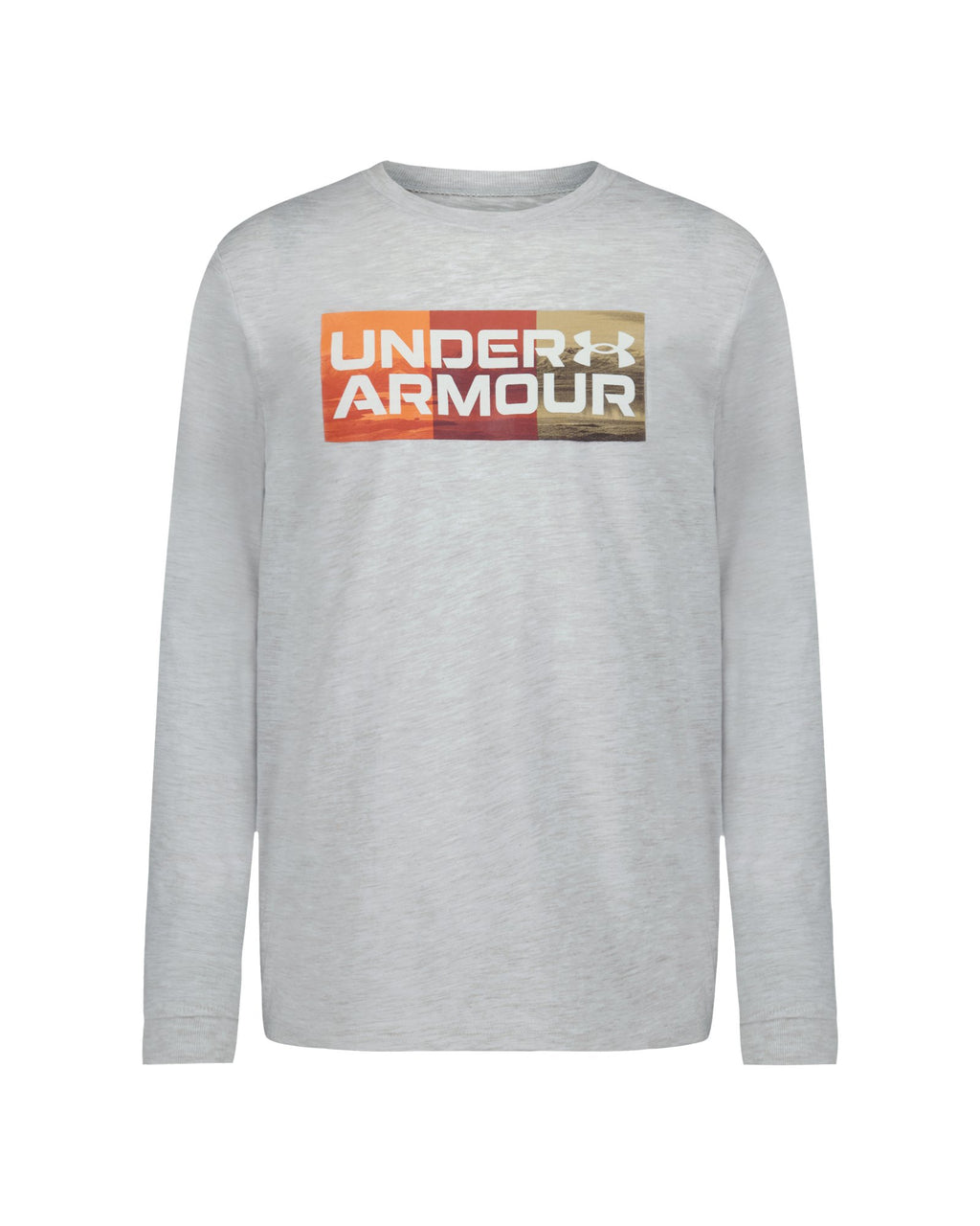 UA Tri Mountain Logo Boys' Long Sleeve - Gray