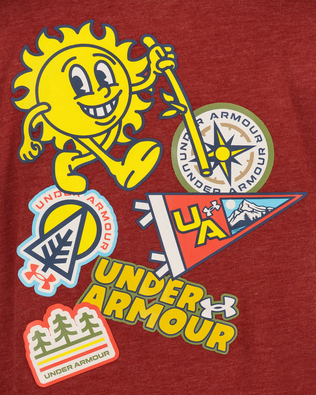 UA ODE Patches Boys' Short Sleeve - Red