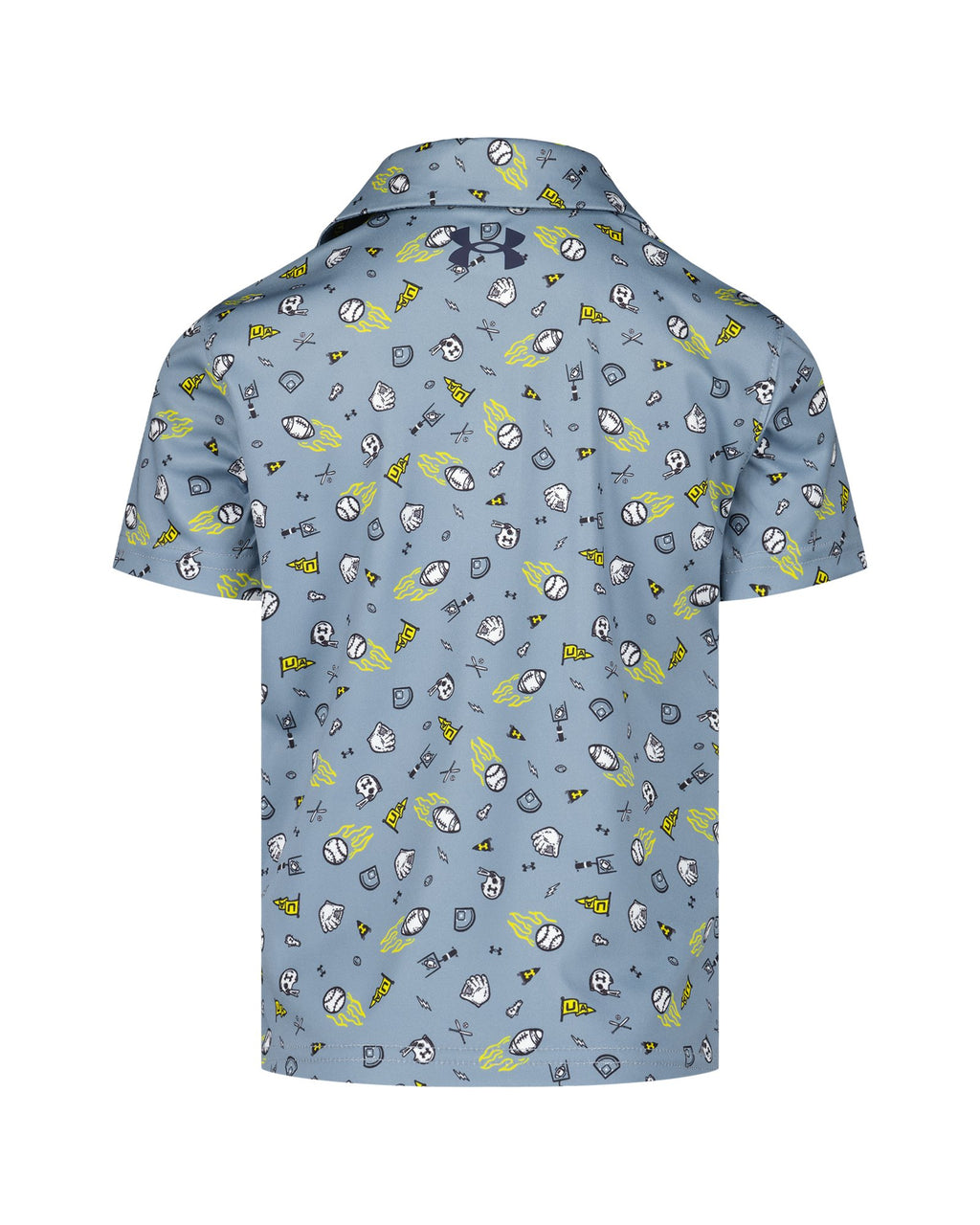 UA Matchplay Printed Boys' Polo - Blue