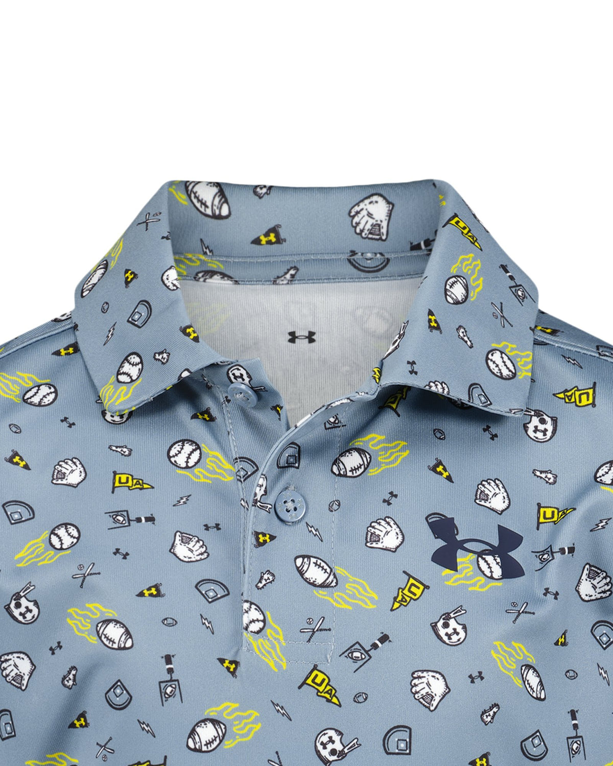 UA Matchplay Printed Boys' Polo - Blue