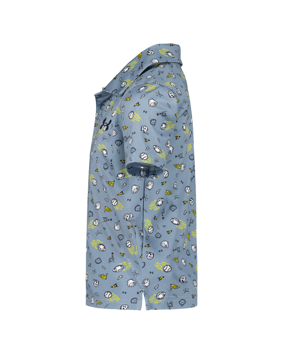 UA Matchplay Printed Boys' Polo - Blue