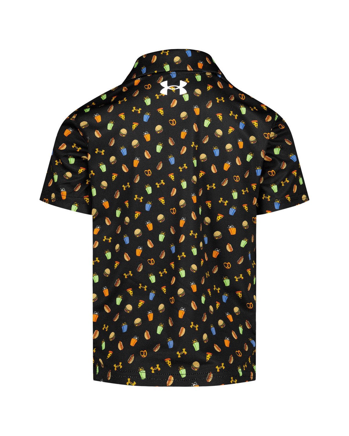UA Matchplay Printed Boys' Polo - Black