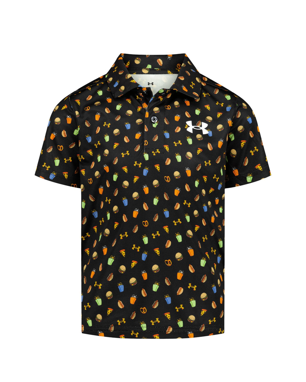 UA Matchplay Printed Boys' Polo - Black