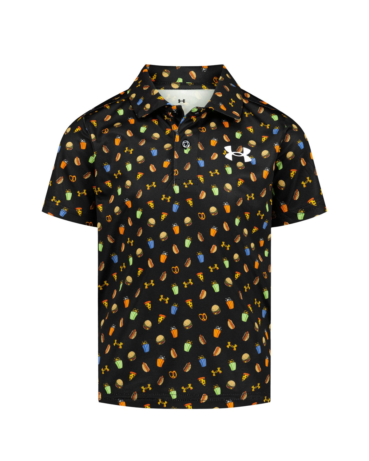 UA Matchplay Printed Boys' Polo - Black