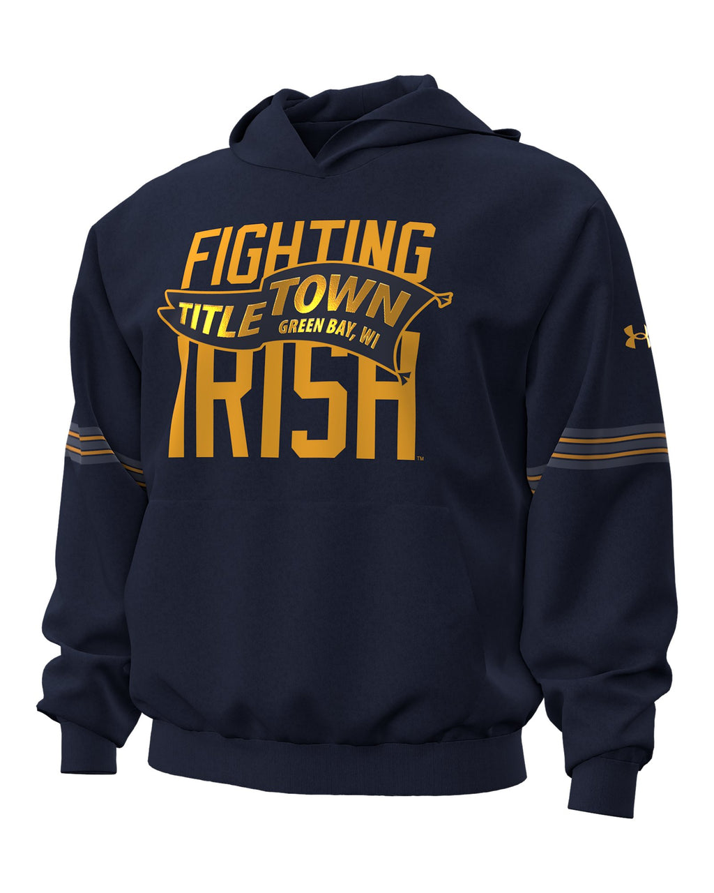 UA Icon Fleece Taped Collegiate Men's Hoodie - Blue