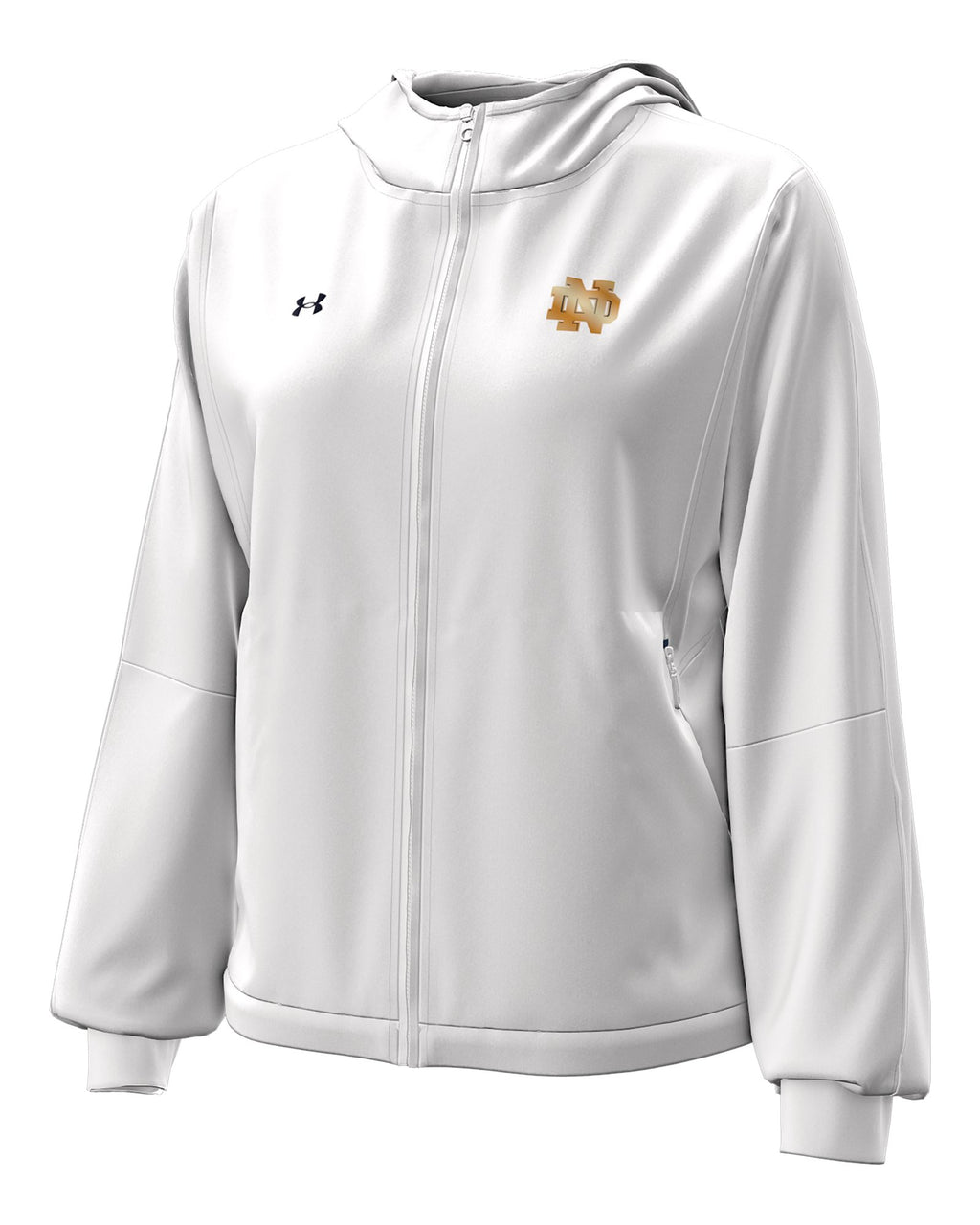 UA Unstoppable Fleece Collegiate Women's Full Zip - White