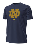 UA Performance Cotton Collegiate Men's Short Sleeve - Blue