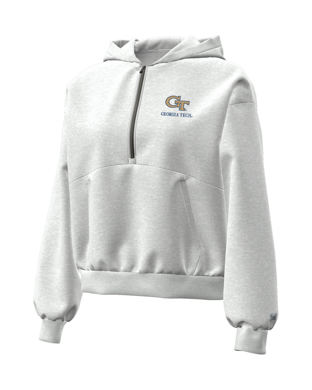 UA Icon Fleece Collegiate Women's ½ Zip Hoodie - Gray