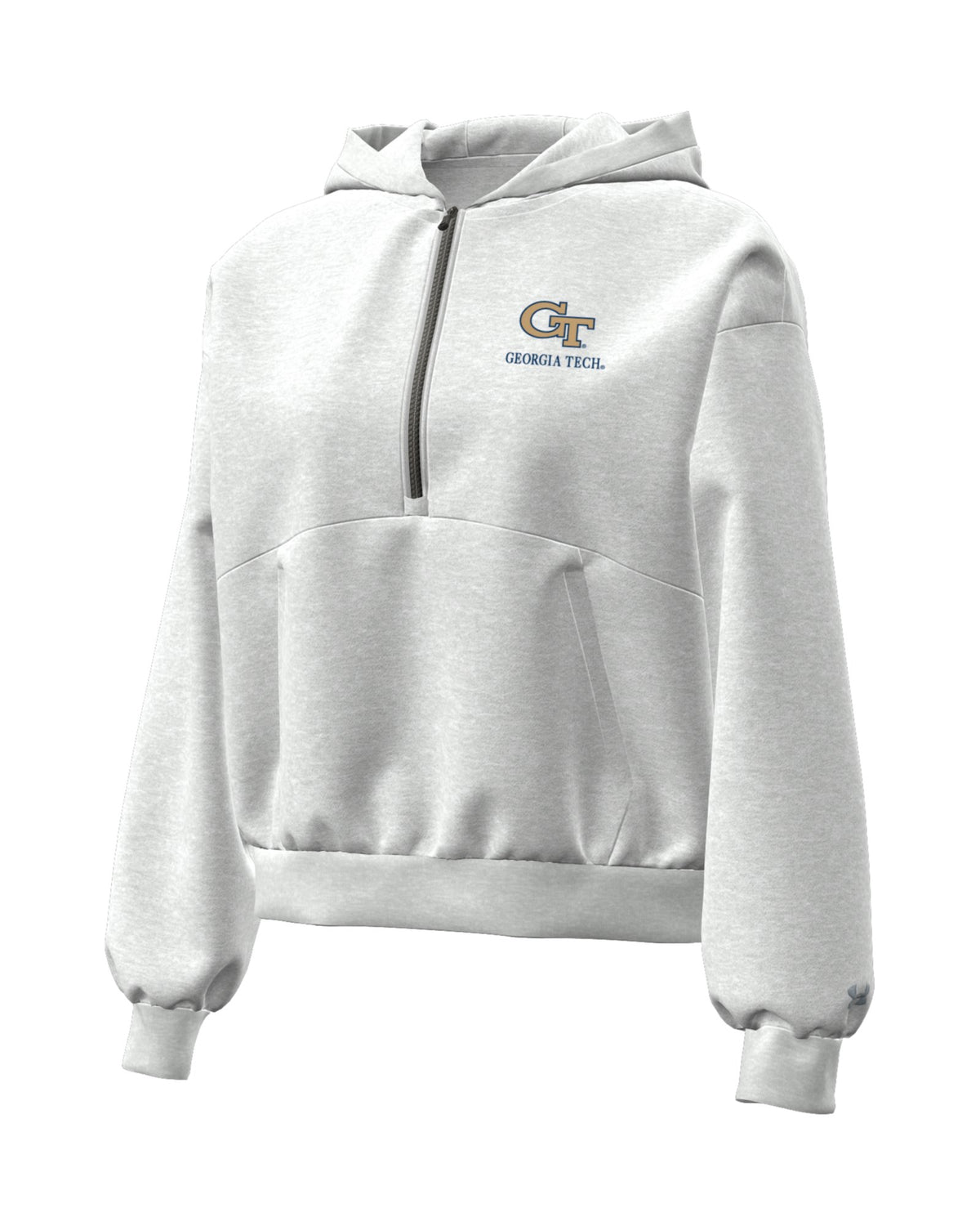 UA Icon Fleece Collegiate Women's ½ Zip Hoodie - Gray